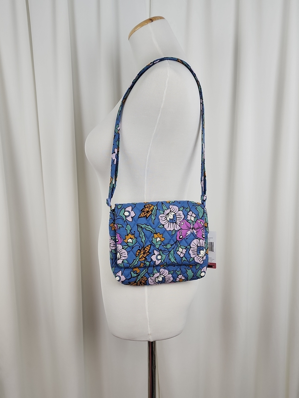 Vera Bradley Small Flap Hipster Crossbody Wild Prairie Blue
